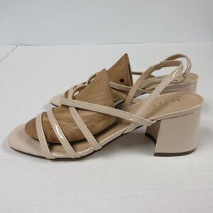 UNISA Miku Strappy Slingback Block Heel Sandals Sz 9 Beige Tan Nude Shoes NEW
